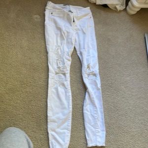 Ripped White Skinny Jeans